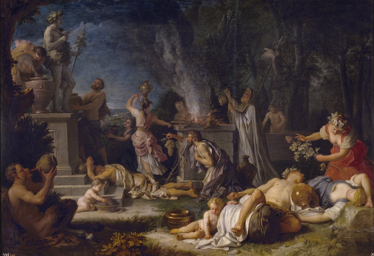 The Offering to Bacchus by Michel Ange Houasse