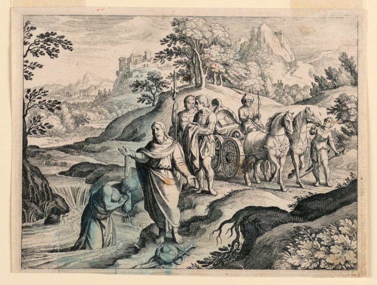 Philip Baptizing the Ethiopian by Michel Lasne