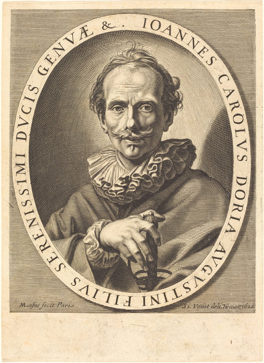 Jean Charles Doria by Michel Lasne after Simon Vouet