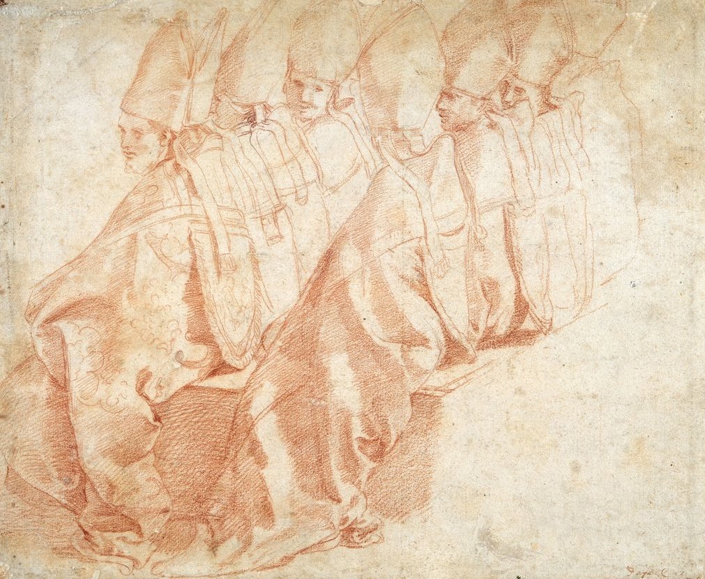 Eight Seated Bishops by Michelangelo Buonarroti