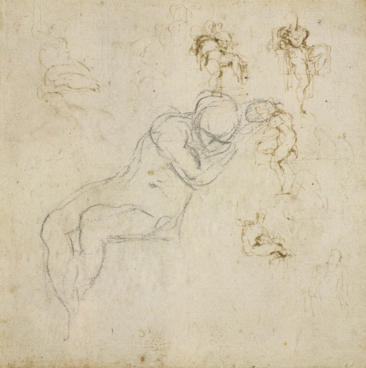 Figure Study by Michelangelo Buonarroti