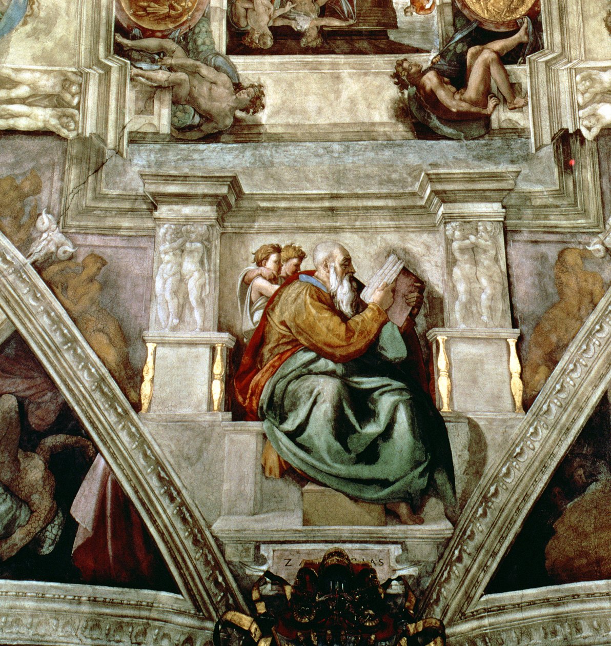 Sistine Chapel Ceiling (detail) by Michelangelo Buonarroti