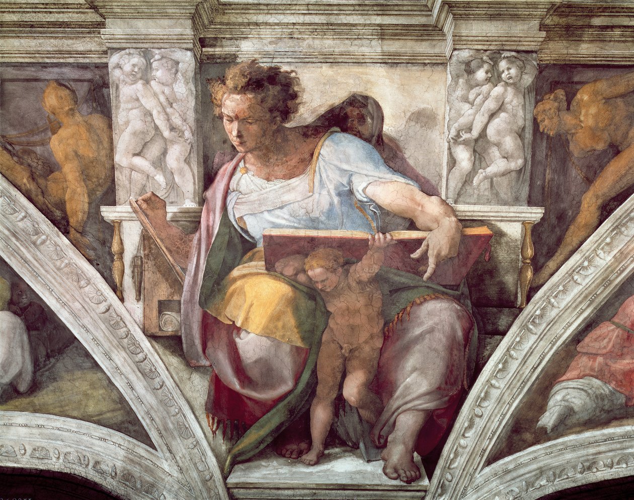 Sistine Chapel Ceiling: The Prophet Daniel, c.1508-10 by Michelangelo Buonarroti