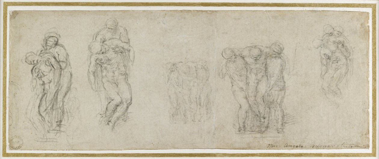 Studies for the Pieta Rondanini by Michelangelo Buonarroti