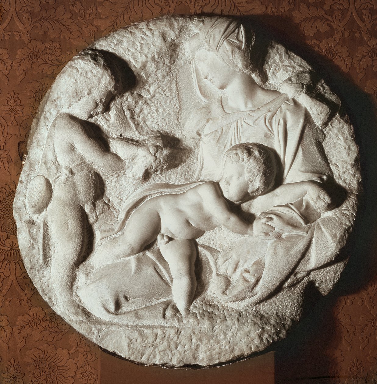 Tondo Taddei, Circular Stone Sculptured Panel by Michelangelo Buonarroti