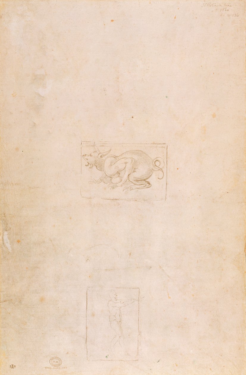 Study of a dragon by Michelangelo Buonarroti