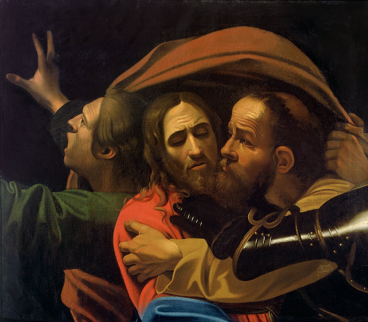The Taking of Christ (detail) by Michelangelo Merisi Caravaggio