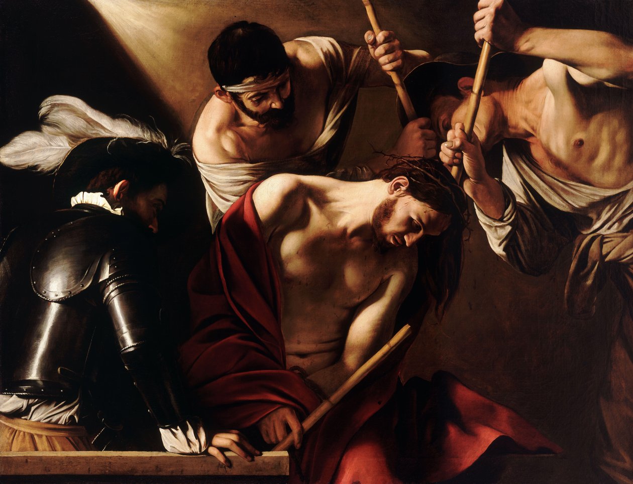 The Crowning with Thorns by Michelangelo Merisi Caravaggio
