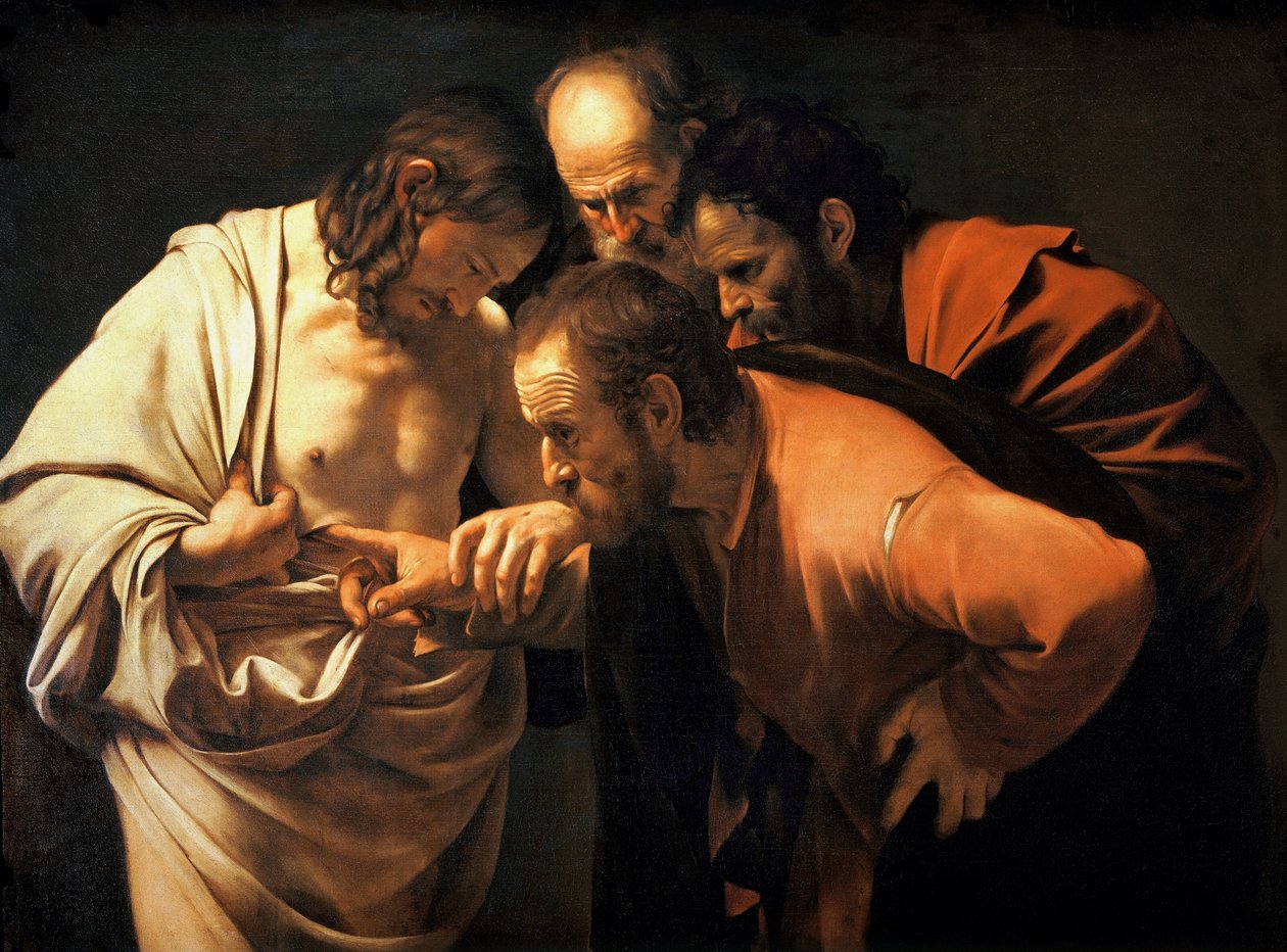 The Incredulity of St. Thomas, 1602-03 by Michelangelo Merisi Caravaggio