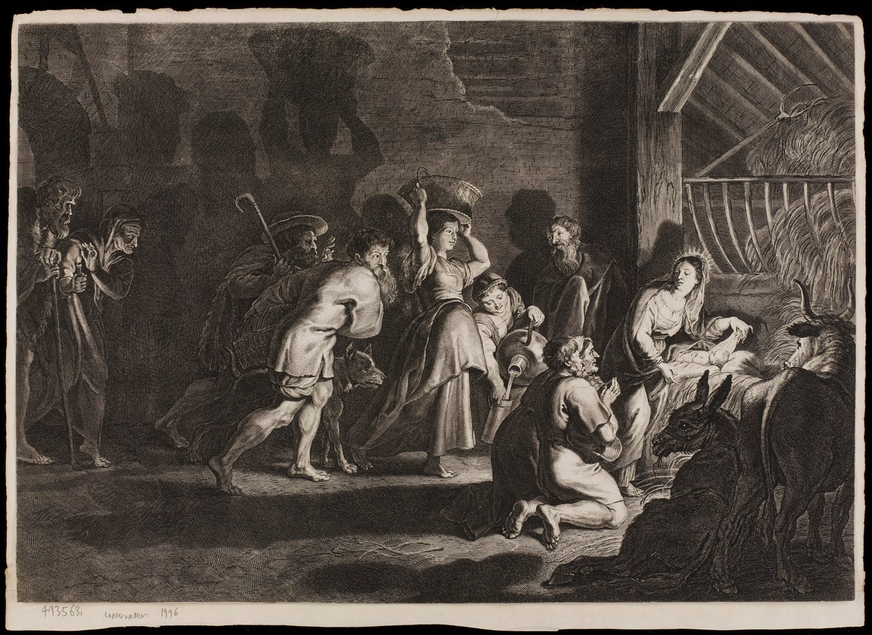 The Adoration of the Shepherds at the Birth of Christ by Michelangelo Merisi Caravaggio