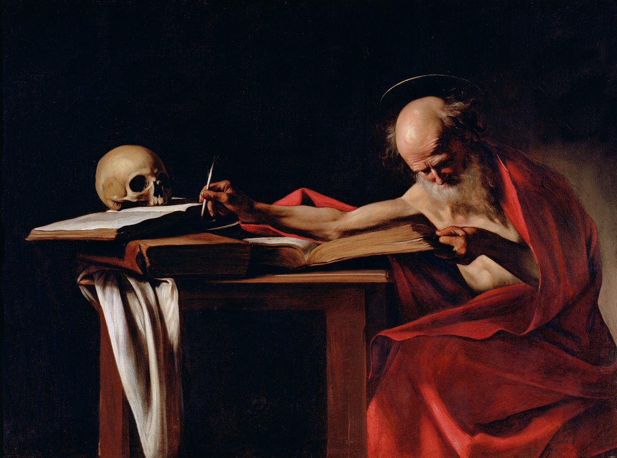 St Jerome Writing by Michelangelo Merisi Caravaggio