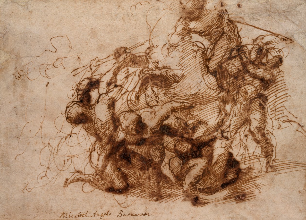 A Battle Scene by Michelangelo Buonarroti