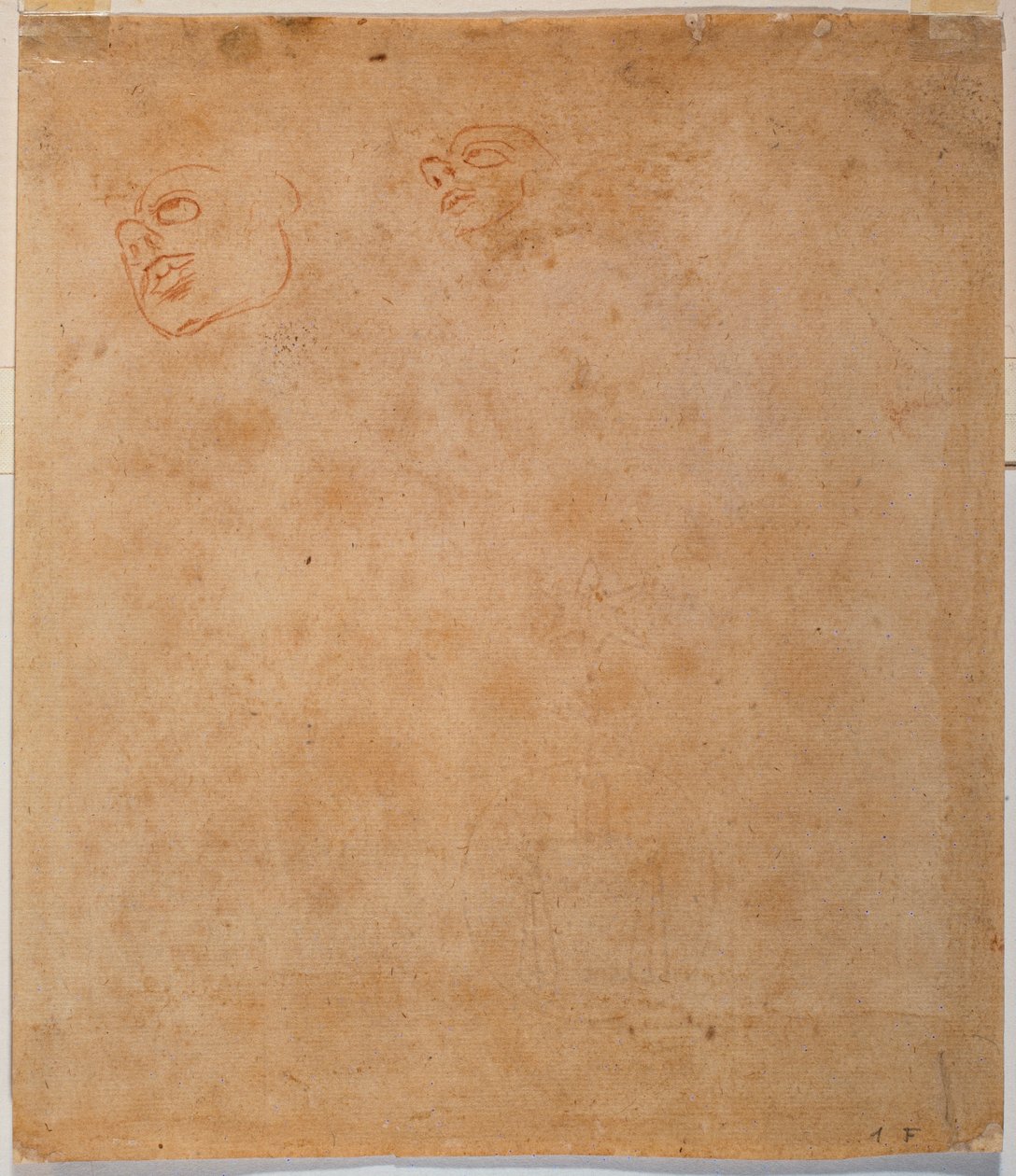 Head study for the Sistine Jonah by Michelangelo Buonarroti