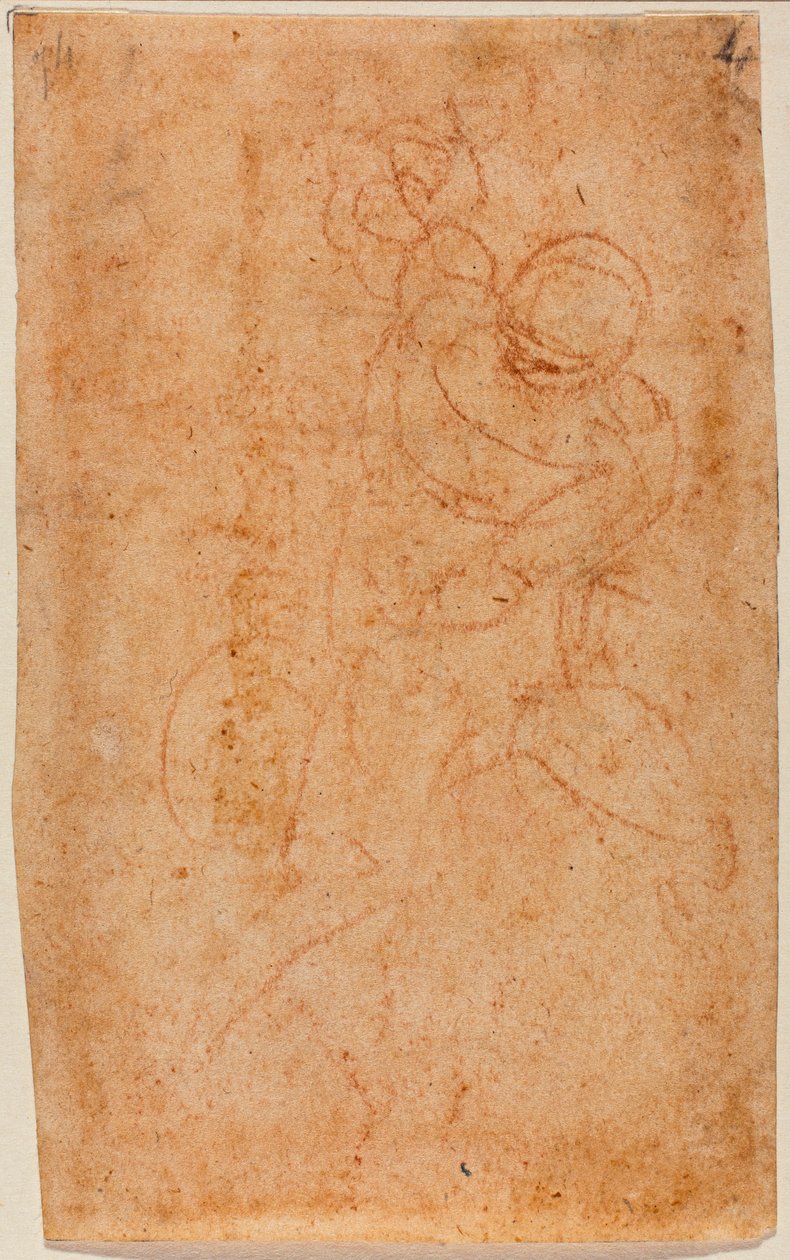 Seated Male Nude by Michelangelo Buonarroti