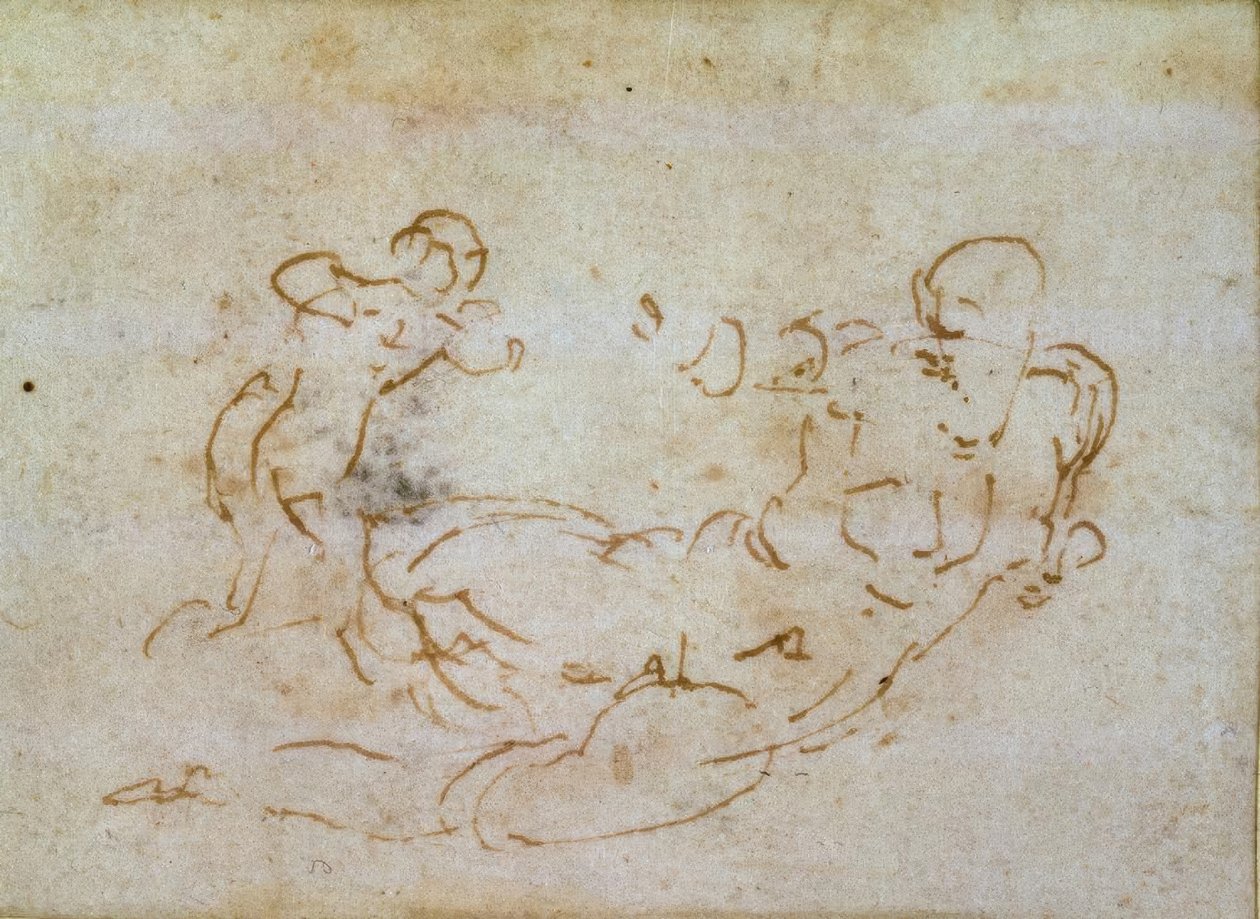 Study of Venus and Cupid by Michelangelo Buonarroti