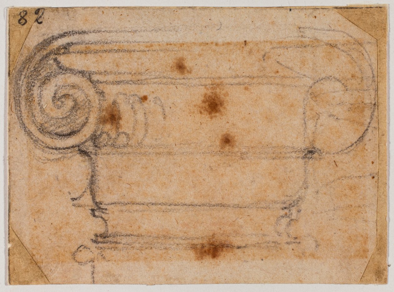 Study of Ionic Capital by Michelangelo Buonarroti