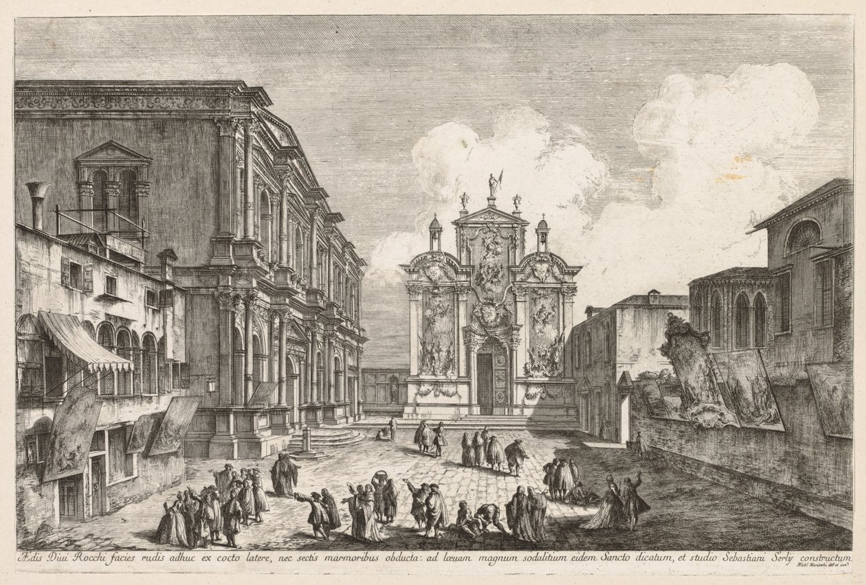 Views of Venice: Campo S. Rocco by Michele Marieschi