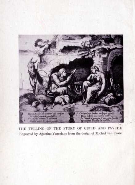 The Telling of the Story of Cupid and Psyche, engraved by Agostino Veneziano (1490-1540) by Michiel I after Coxie or Coxcie