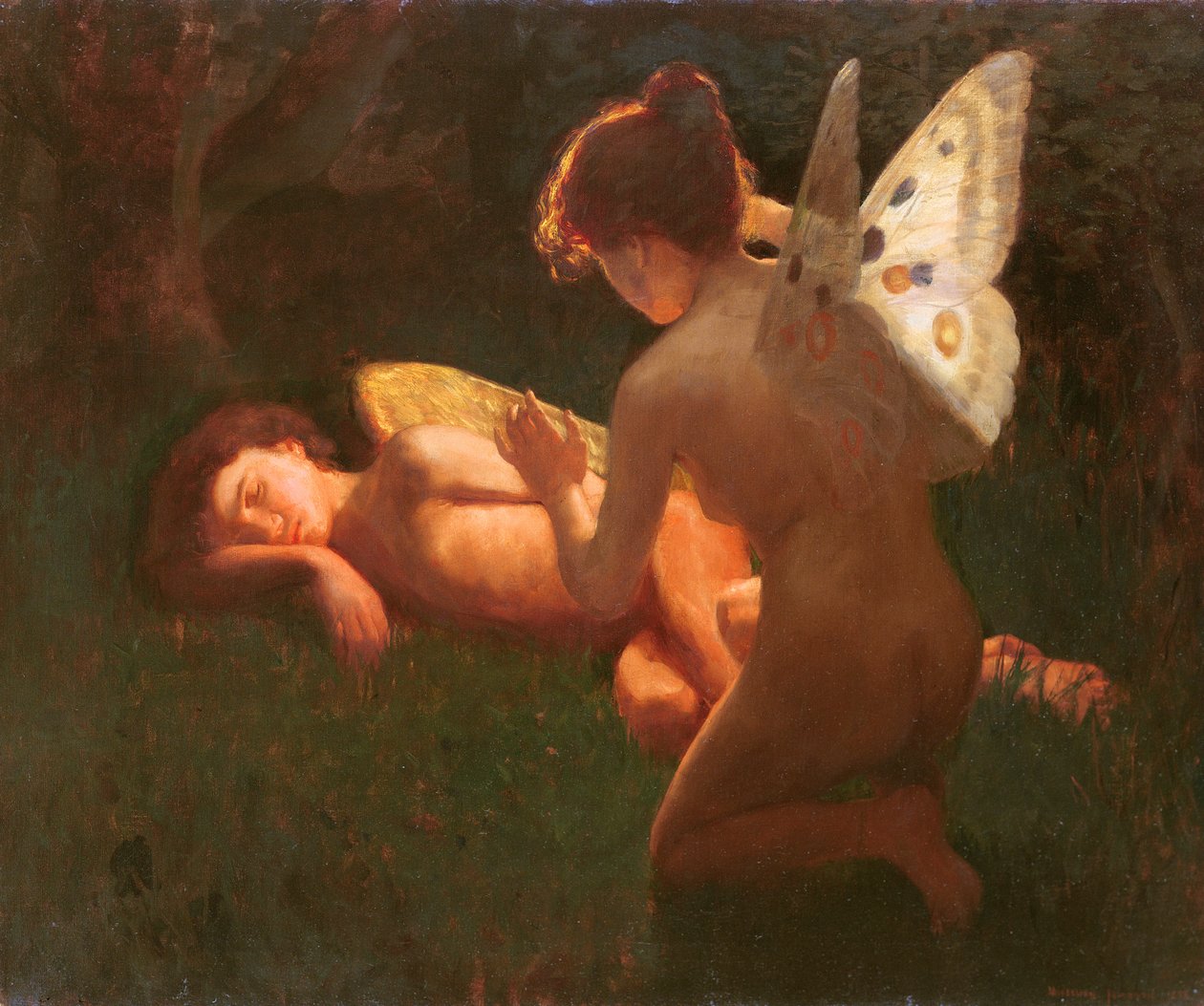 Cupid and Psyche, 1898 by Middleton Jameson