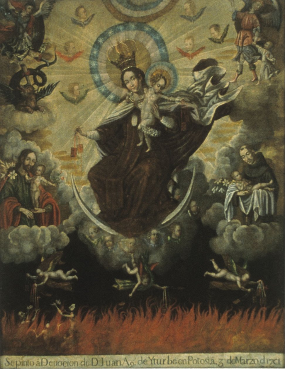 Virgin of Carmen by Miguel Gaspar De Berrío