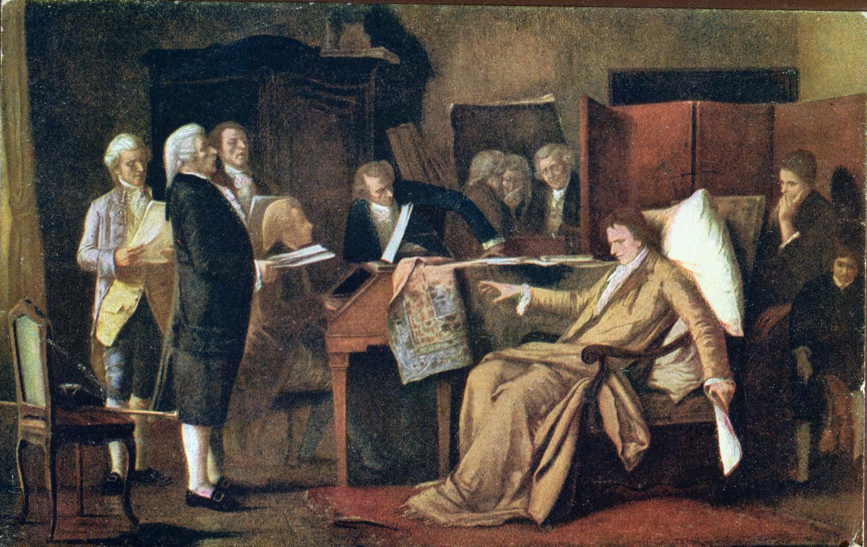 Mozart Directing His Requiem on His Deathbed by Mihály Munkácsy