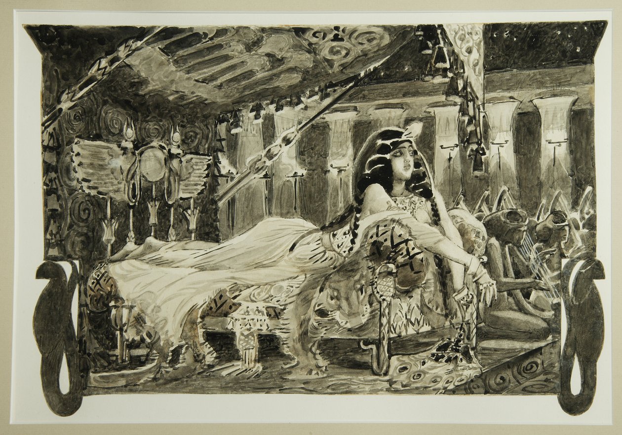 Cleopatra on Bed, 1899 by Mikhail Aleksandrovich Vrubel
