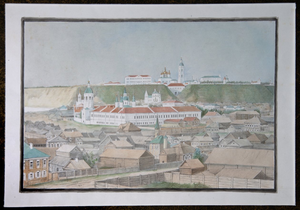 View of Tobolsk by Mikhail Stepanovich Znamensky