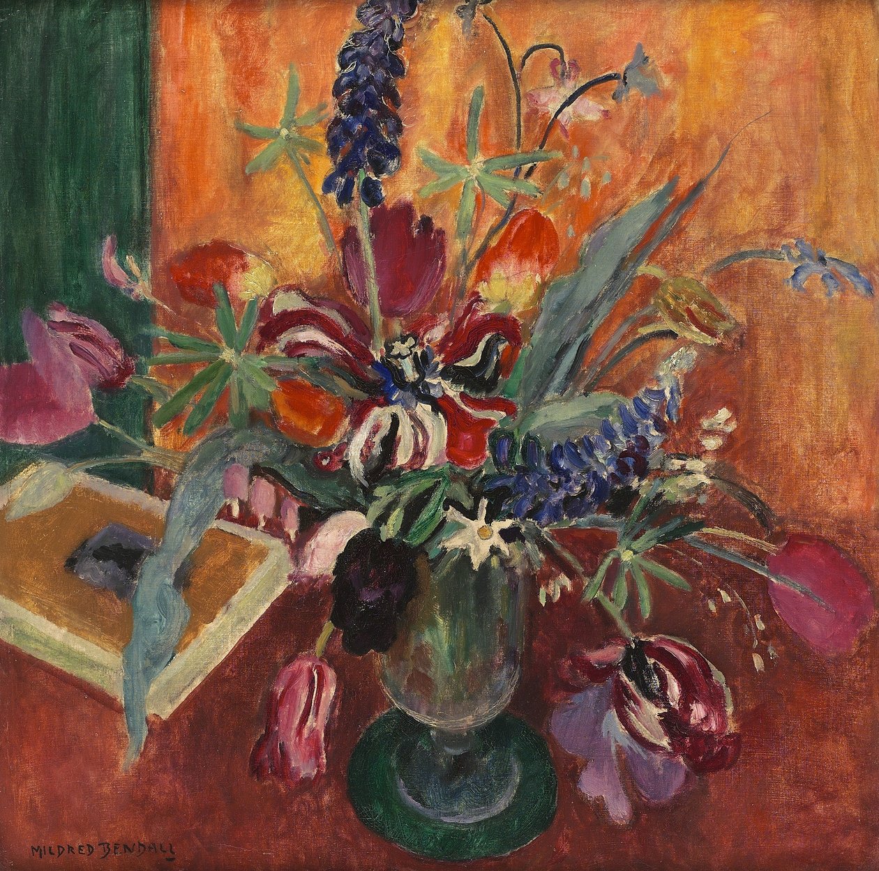 Lupins and Tulips by Mildred Bendall