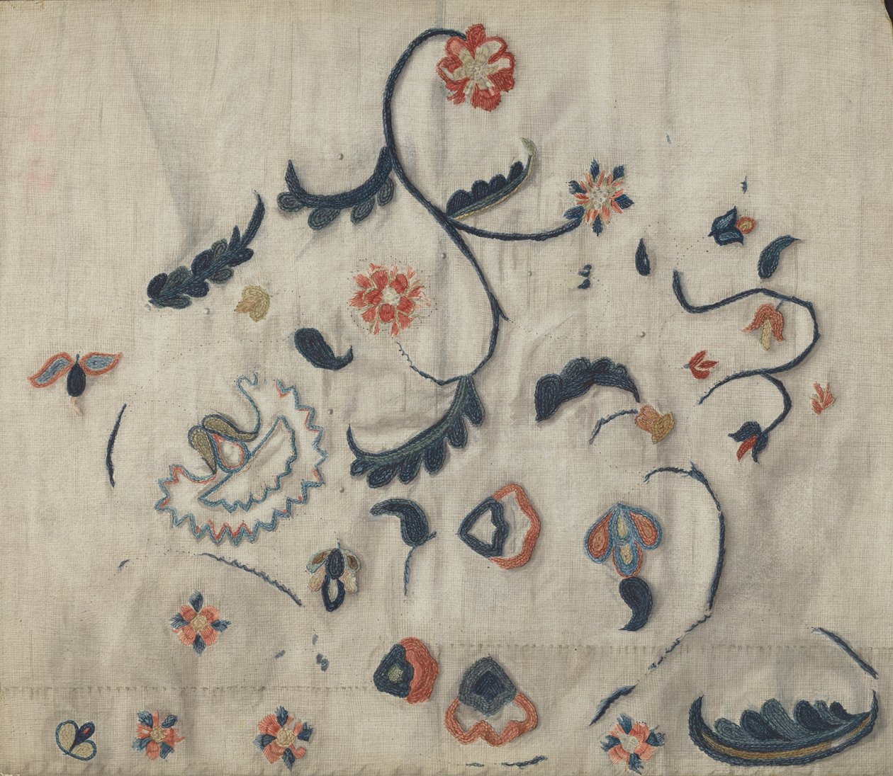 Embroidered Petticoat (Detail) by Mildred E. Bent