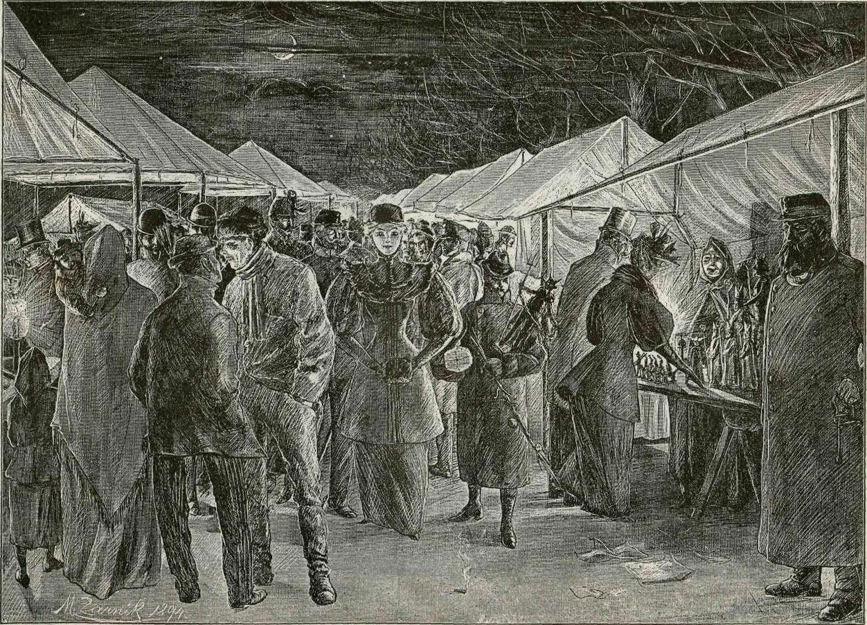 Miklavzev Evening Fair in Ljubljana by Miljutin Zarnik