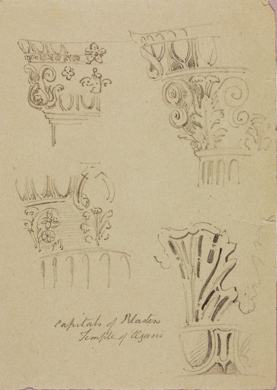 Temple of Azani, Capitals of Pilasters by Miner Kilbourne Kellogg