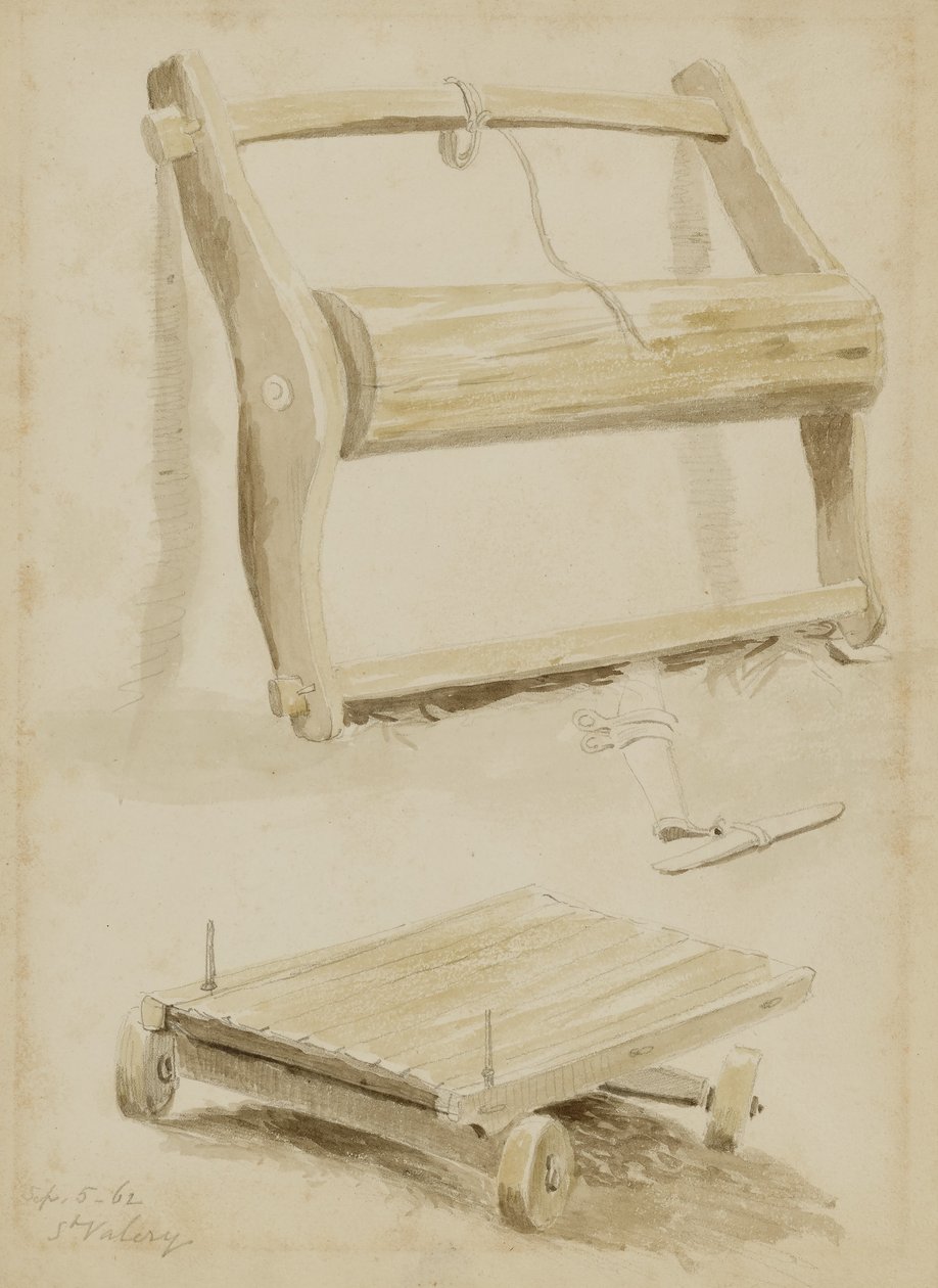 Wooden Cart, St. Valery by Miner Kilbourne Kellogg