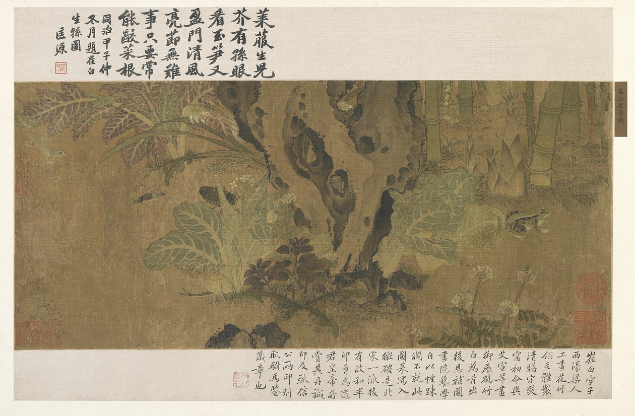 Bamboo, Frog and Insects by Ming Dynasty Chinese School