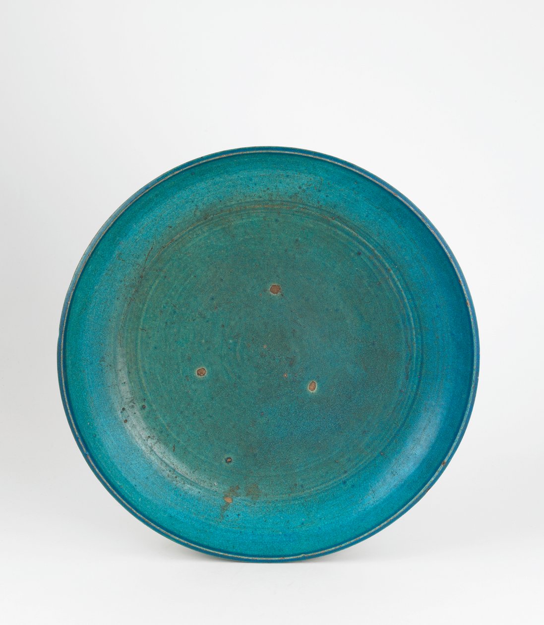 Dish with turquoise glaze by Ming Dynasty Chinese School