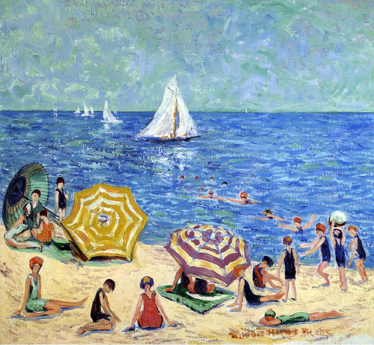 Oak Tree Beach, c.1914 by Minnie Harms Neebe