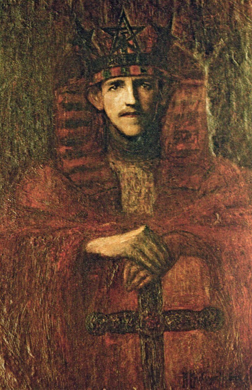 Samuel Liddell MacGregor Mathers in Ceremonial Regalia Relating to Ritual Magic, c.1895 by Moina Mathers