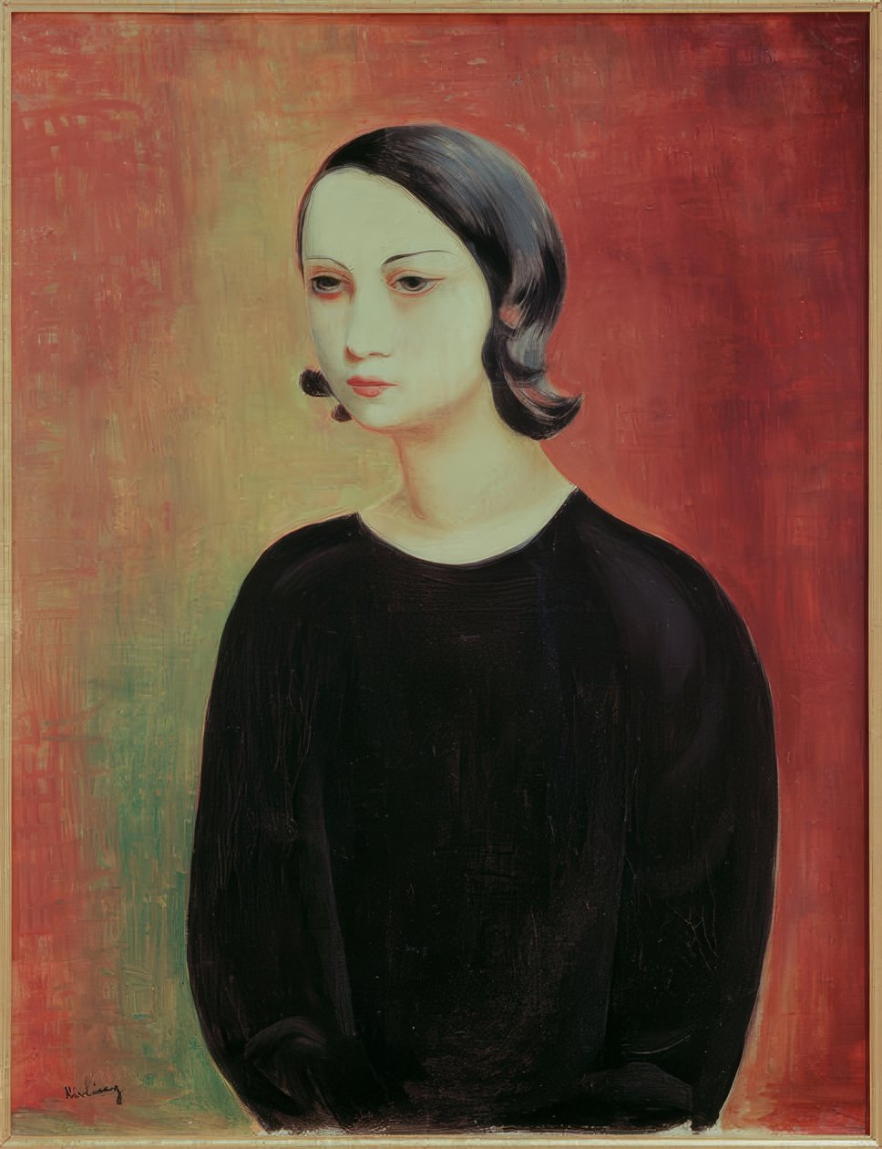 Girl in Black Blouse by Moise Kisling