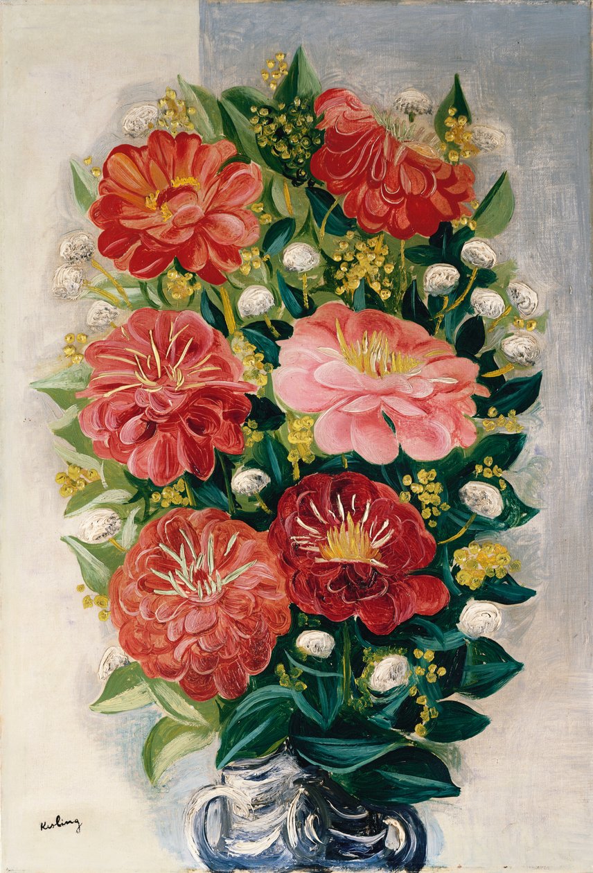 Flowers in a Vase by Moise Kisling