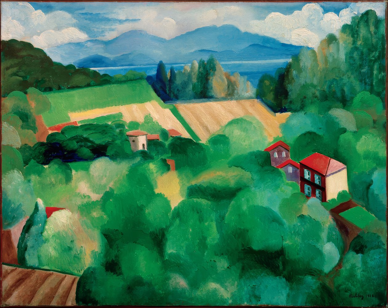 Landscape of St. Tropez by Moise Kisling