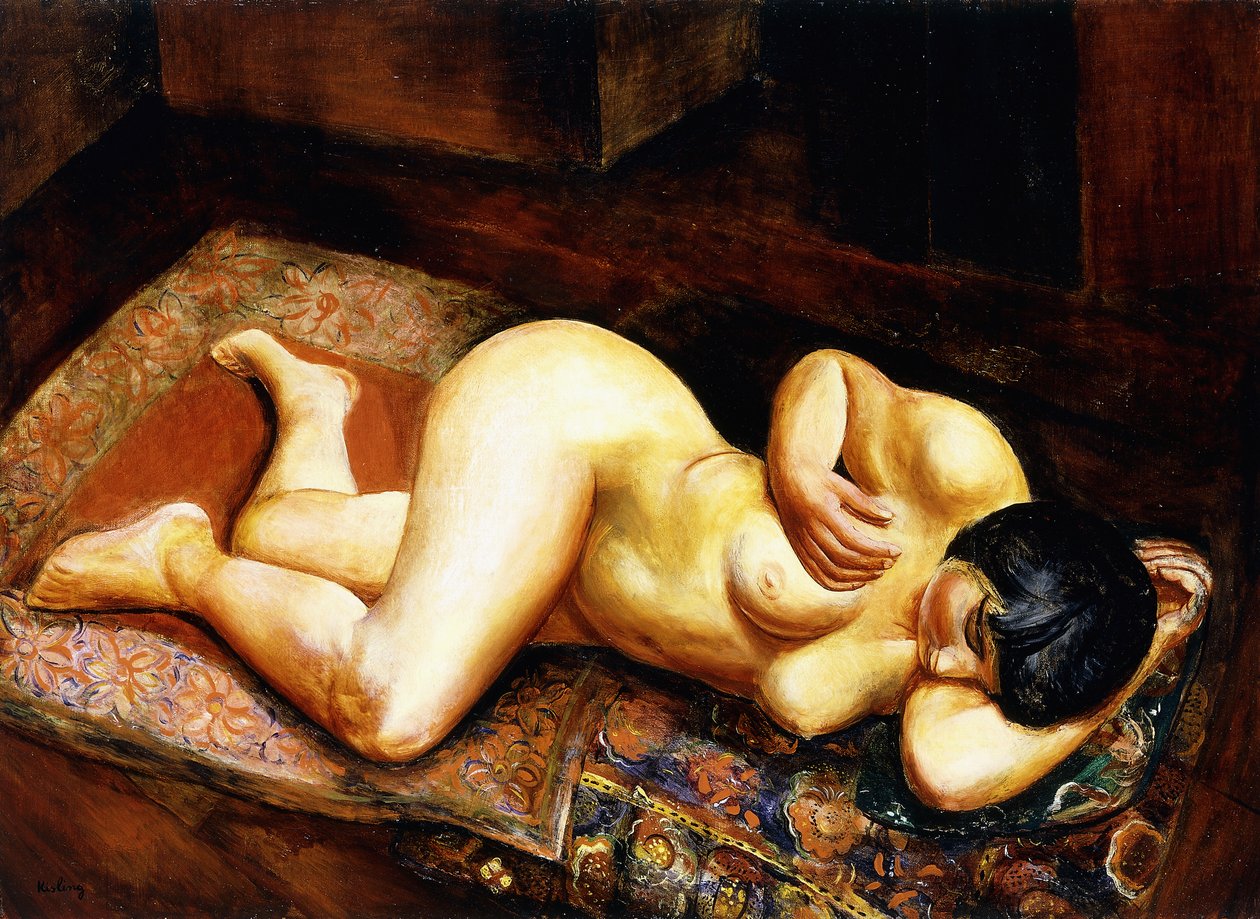 Reclining Nude Woman by Moise Kisling