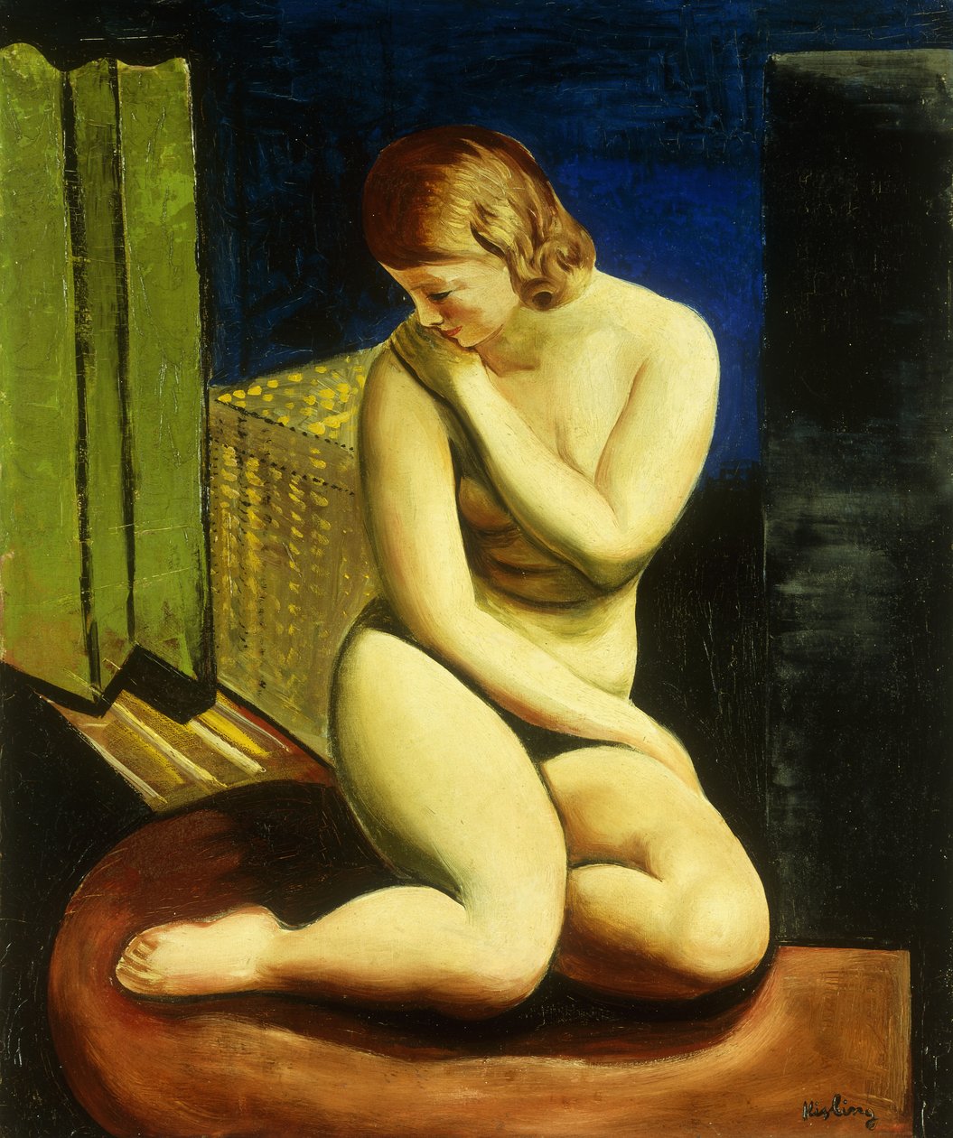 Seated Female Nude by Moise Kisling