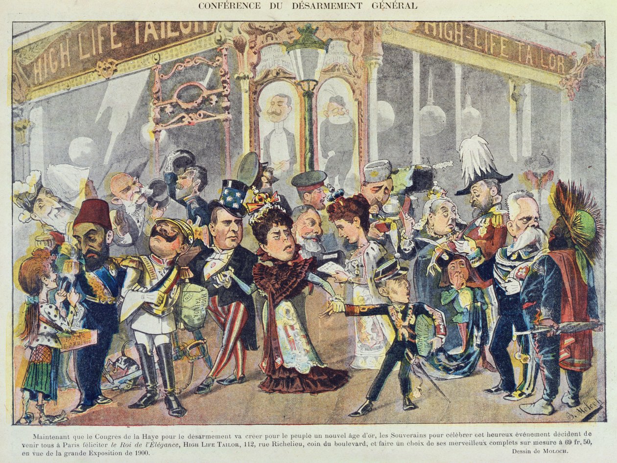Advertisement for a Parisian Clothes Outfitters Referring to the First Hague Peace Conference of 1899 by Moloch