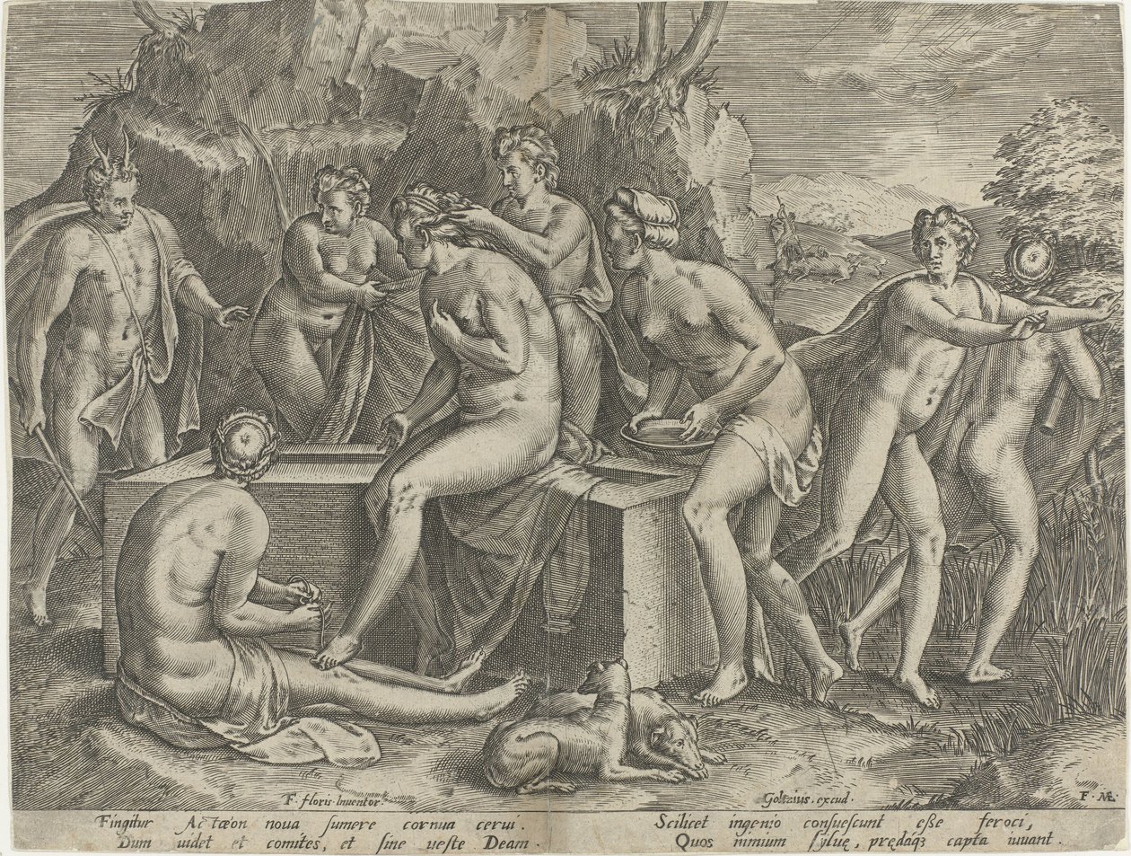 Diana and Actaeon by Monogrammist FME