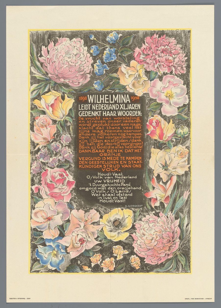 Wilhelmina Leads the Netherlands for Forty Years by Monogrammist JB (20e eeuw)