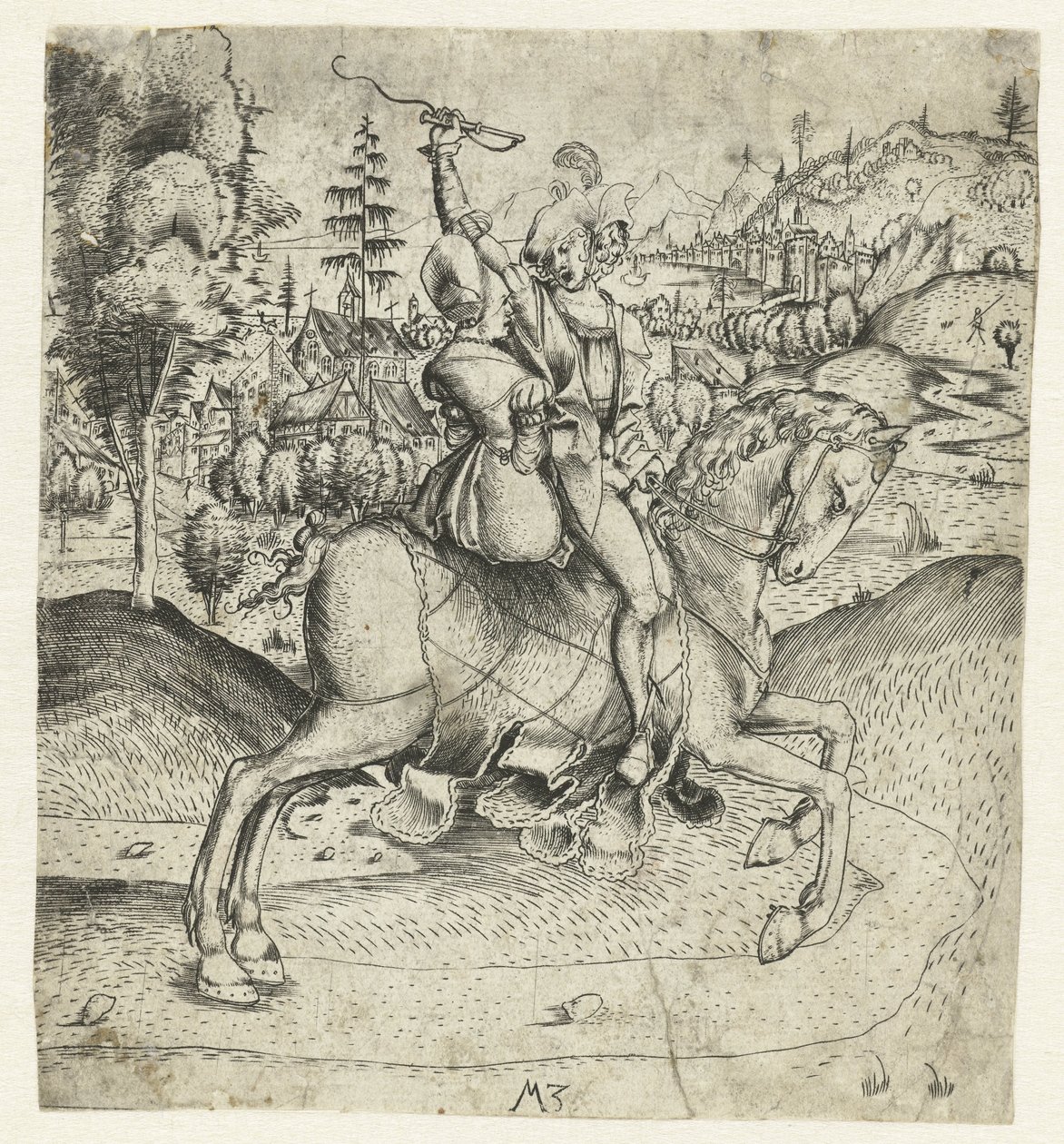 The Riding Couple by Monogrammist MZ