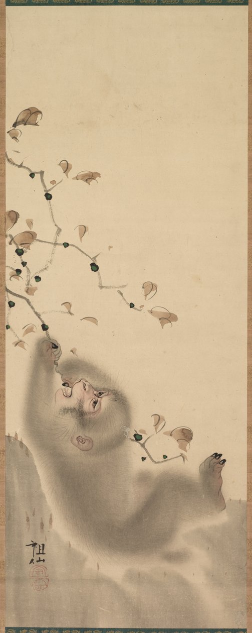 Monkey Hanging on to a Branch by Mori Sosen