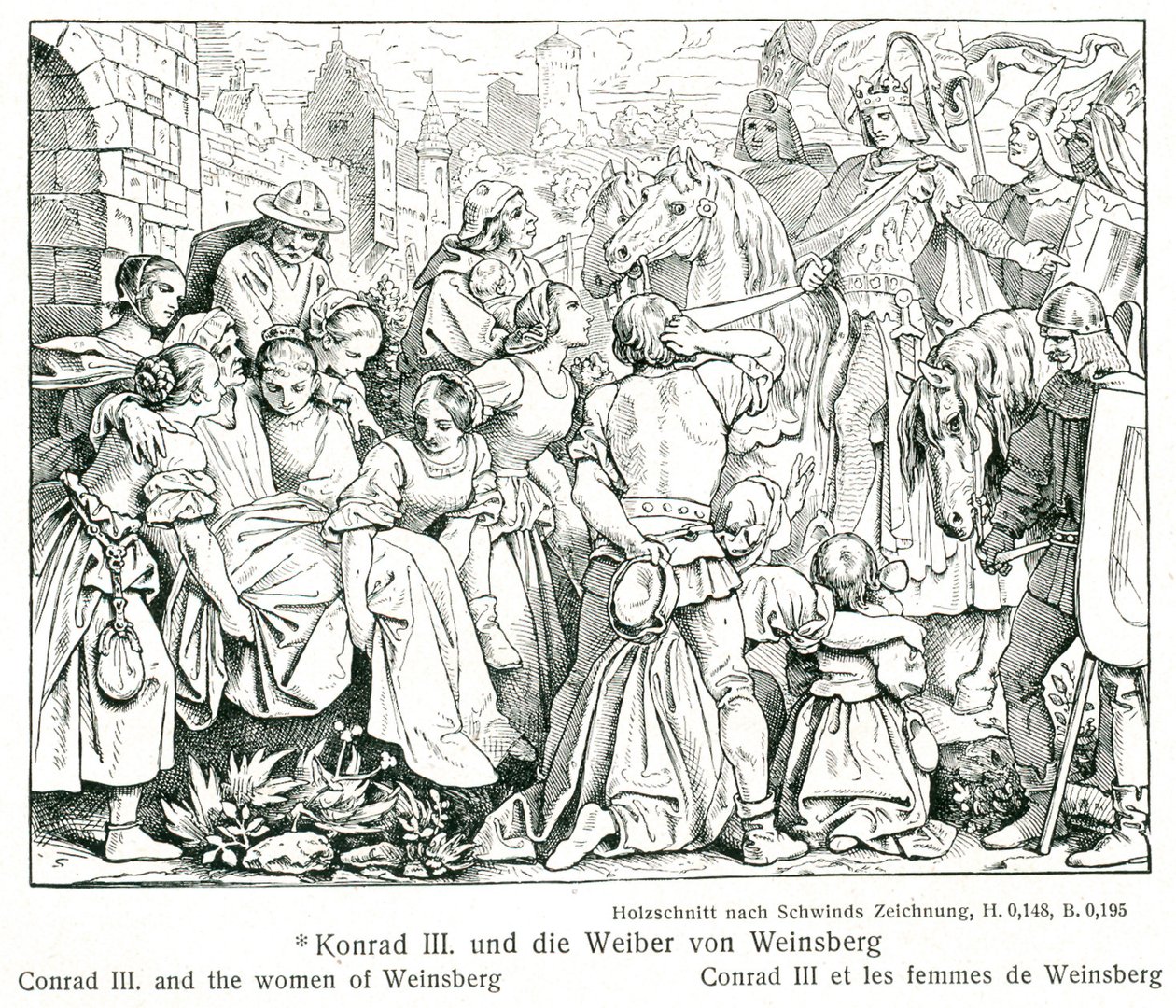 Conrad III and the Women of Weinsberg by Moritz Ludwig von Schwind