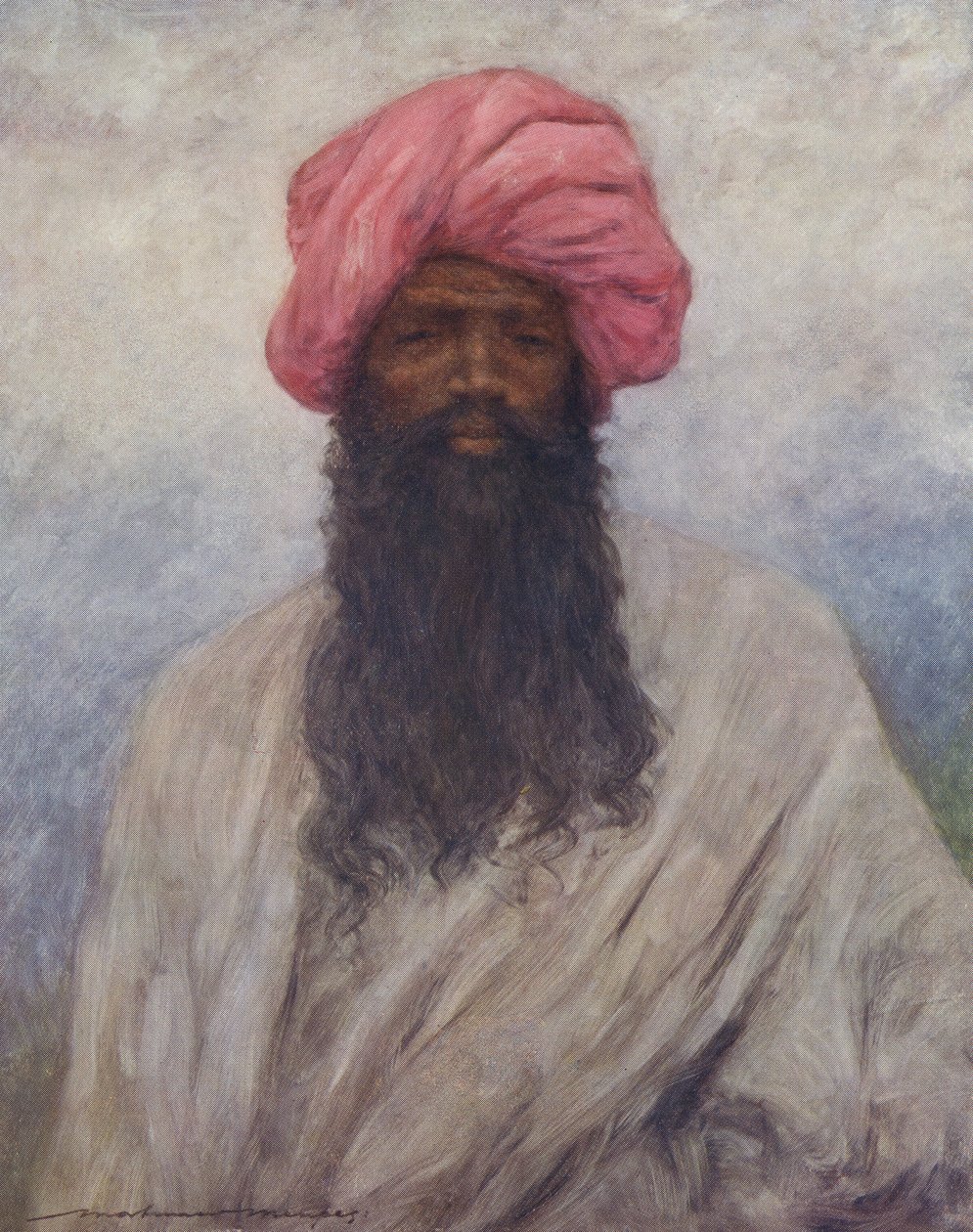 Portrait of a Baluchi man by Mortimer Ludington Menpes