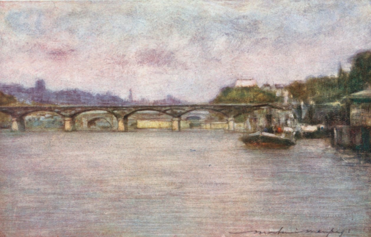 The Pont des Arts (Late Afternoon) by Mortimer Ludington Menpes