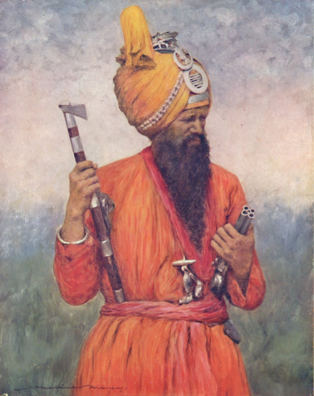 A Retainer from Jind by Mortimer L Menpes